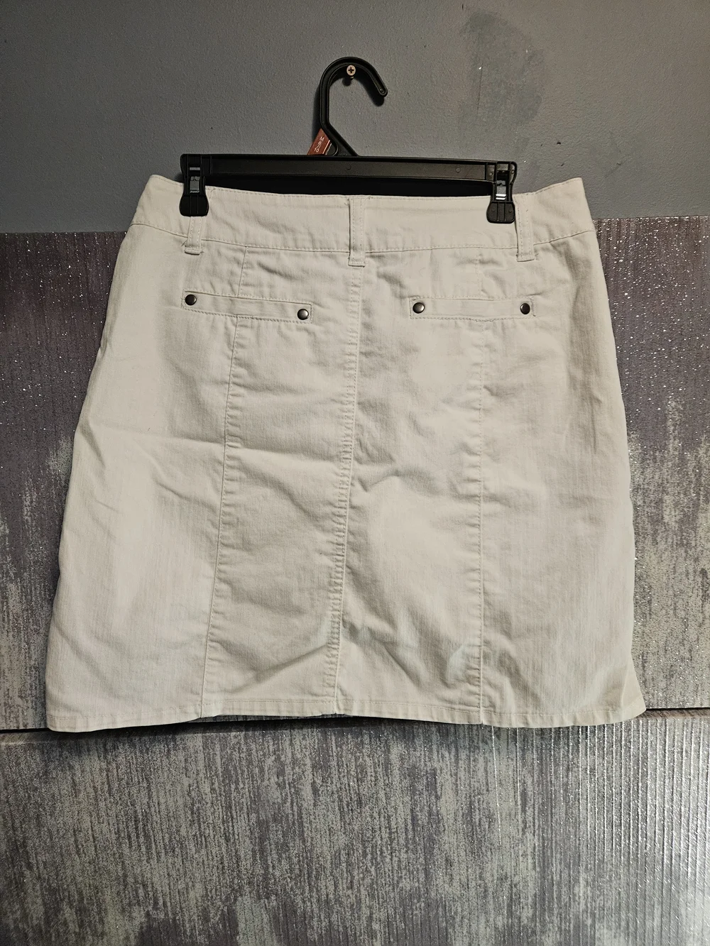Christopher & Banks White Casual A-Line Skort with Front Pockets